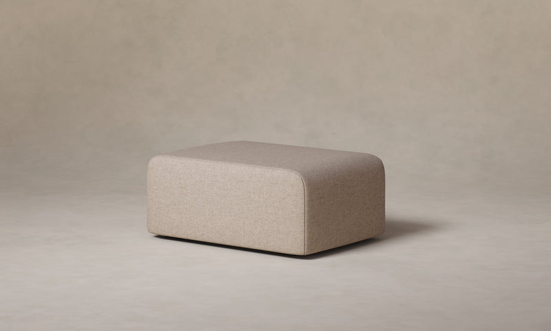 The Marcello Ottoman - Italian Brushed Wool Fox