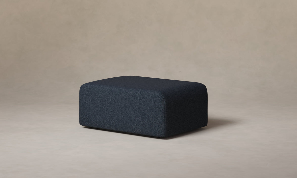 The Marcello Ottoman - Italian Brushed Wool Harbor