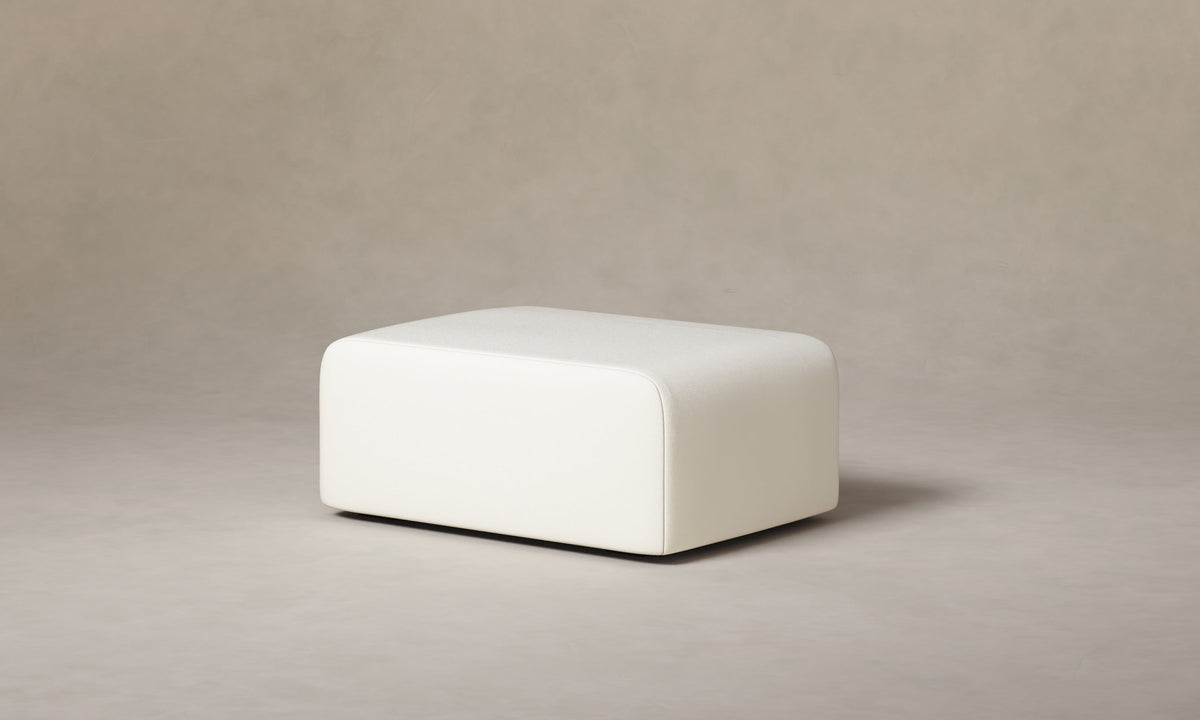 The Marcello Ottoman - Italian Brushed Wool Vanilla