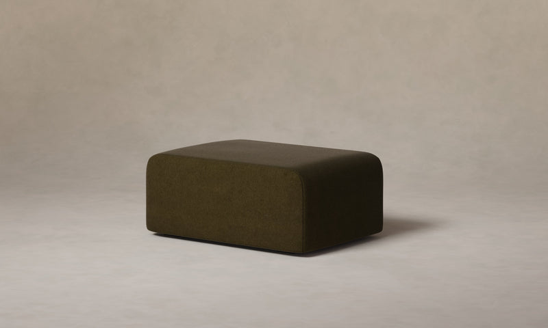 The Marcello Ottoman - Marled Alpaca Velvet Marsh