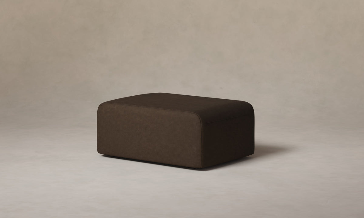 The Marcello Ottoman - Nubuck Leather Espresso