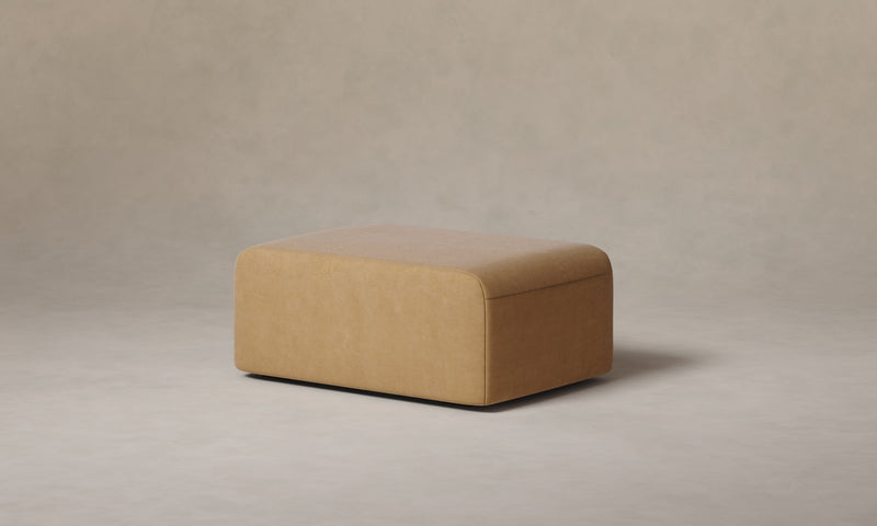 The Marcello Ottoman - Nubuck Leather Rye