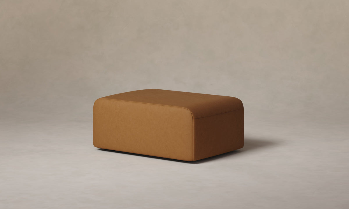 The Marcello Ottoman - Nubuck Leather Saddle