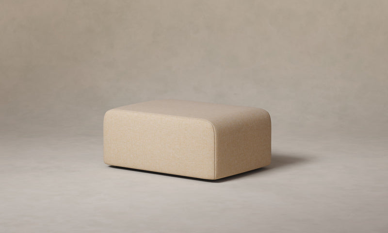 The Marcello Ottoman - Performance Linen Weave Prairie