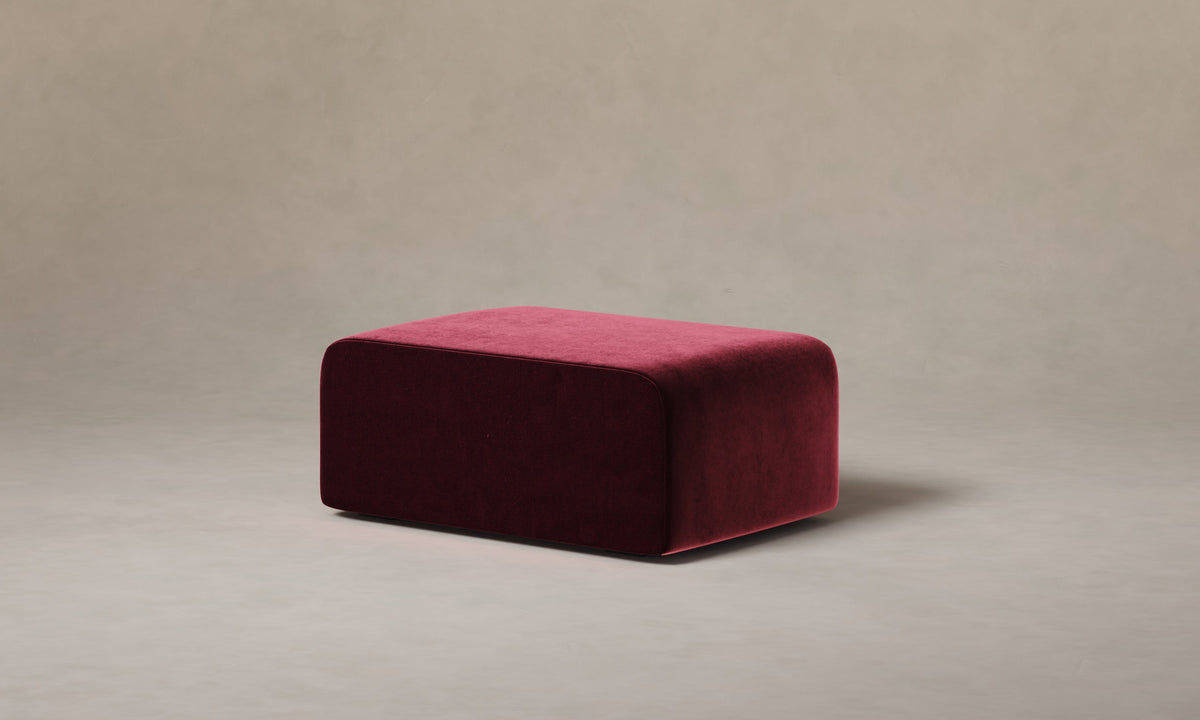 The Marcello Ottoman - Performance Velvet Cabernet