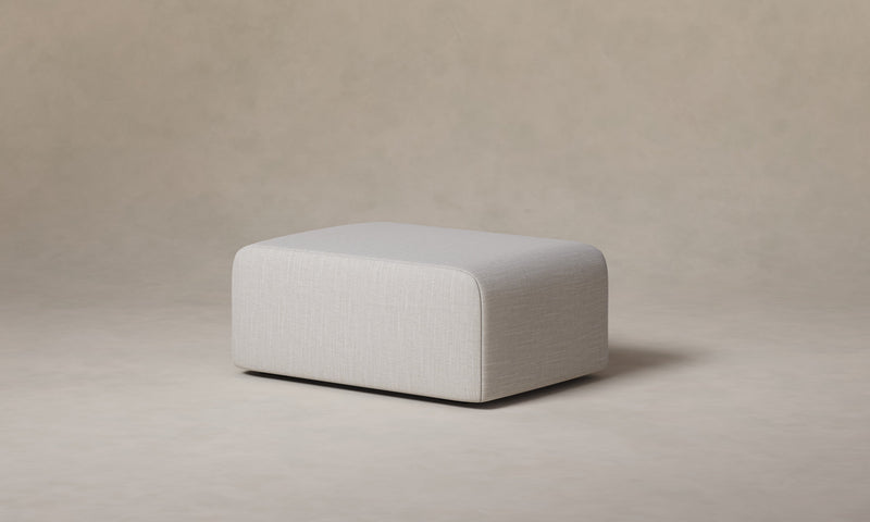 The Marcello Ottoman - Performance Woven Chenille Steel