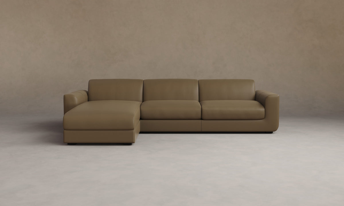 The Marcello Sectional - Costa Leather Portobello