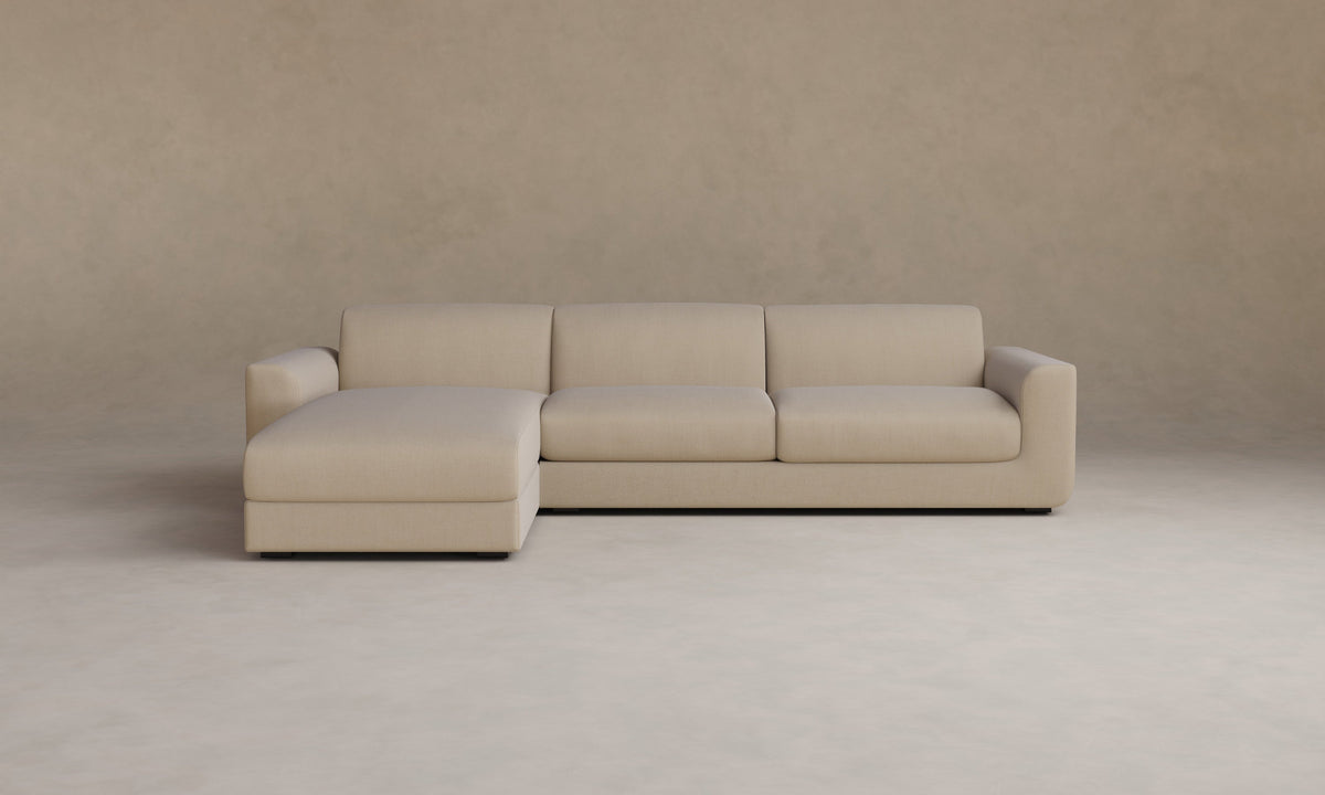 The Marcello Sectional - Heritage Belgian Linen Alder
