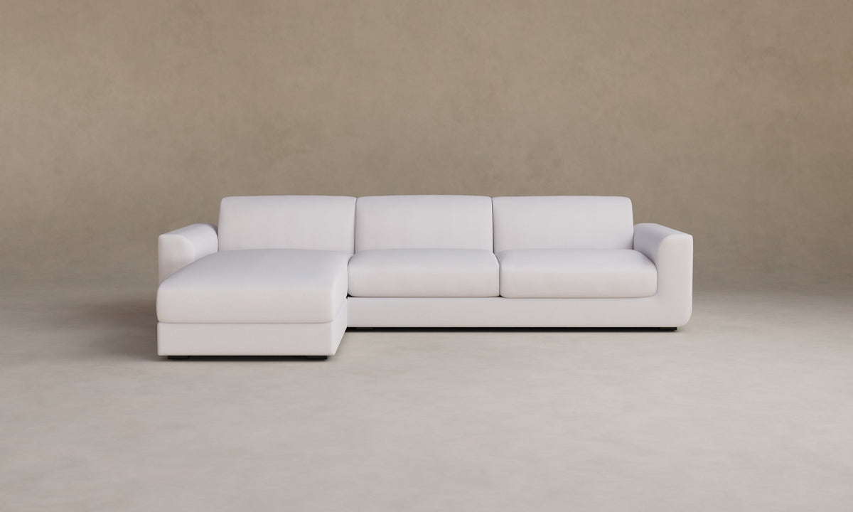 The Marcello Sectional - Heritage Belgian Linen Egret