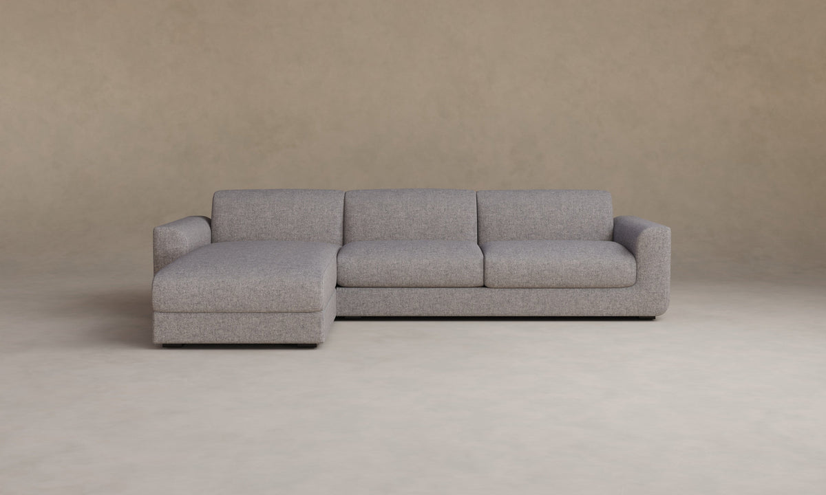 The Marcello Sectional - Italian Brushed Wool Moon