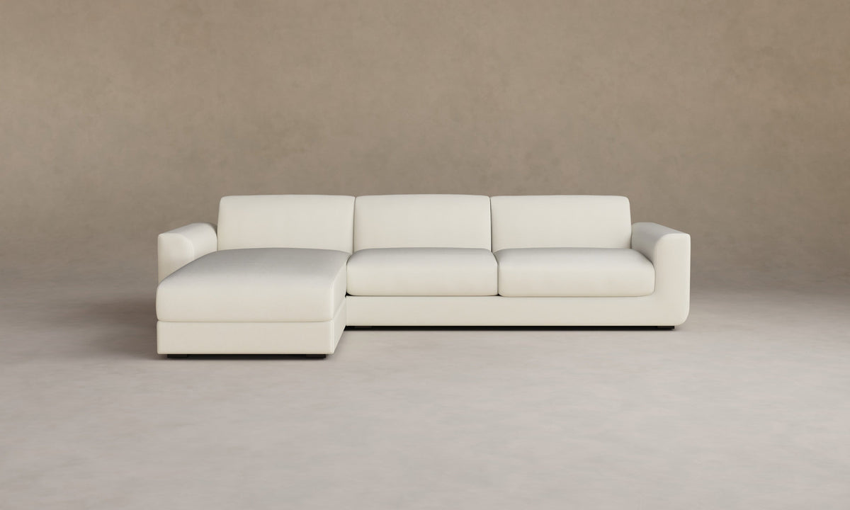 The Marcello Sectional - Italian Brushed Wool Vanilla