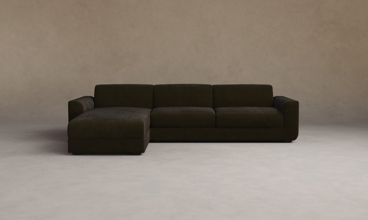 The Marcello Sectional - Marled Alpaca Velvet Marsh