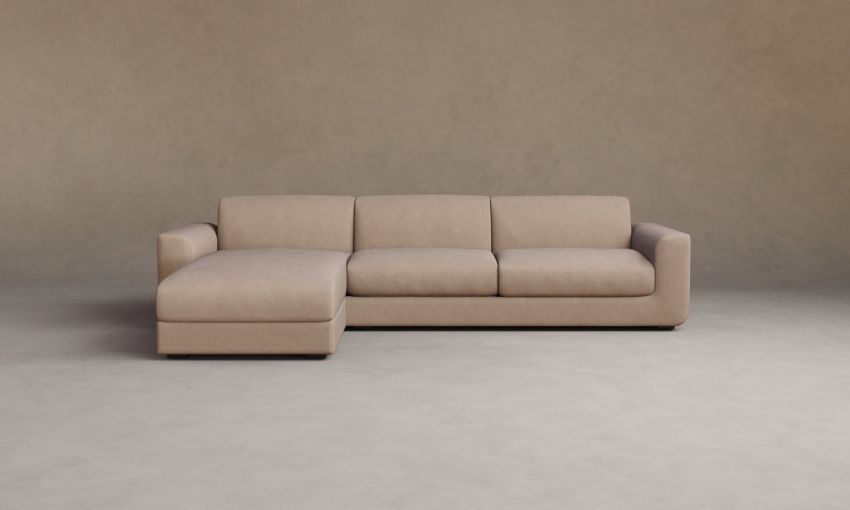 The Marcello Sectional - Marled Alpaca Velvet Rosette