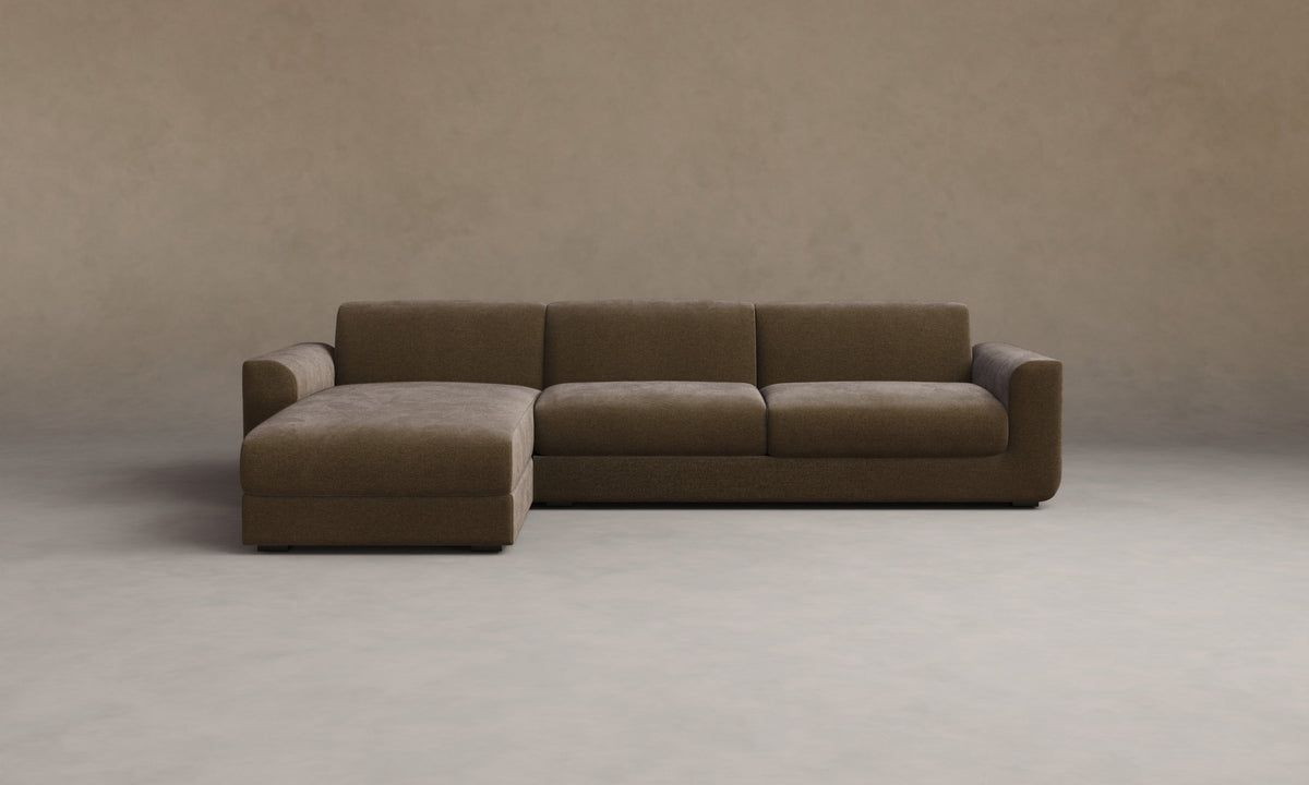 The Marcello Sectional - Mohair Mink