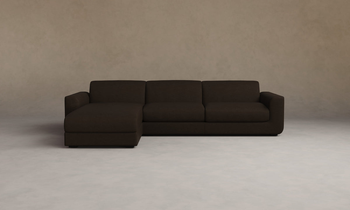 The Marcello Sectional - Nubuck Leather Espresso