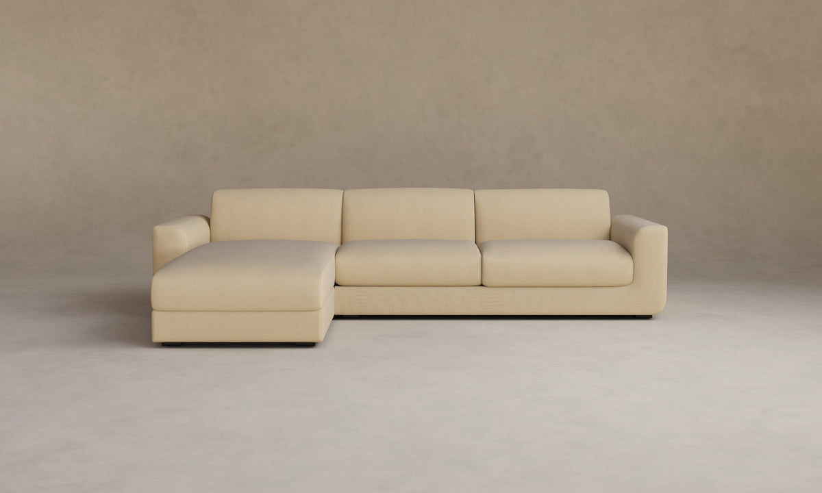 The Marcello Sectional - Performance Linen Weave Flour