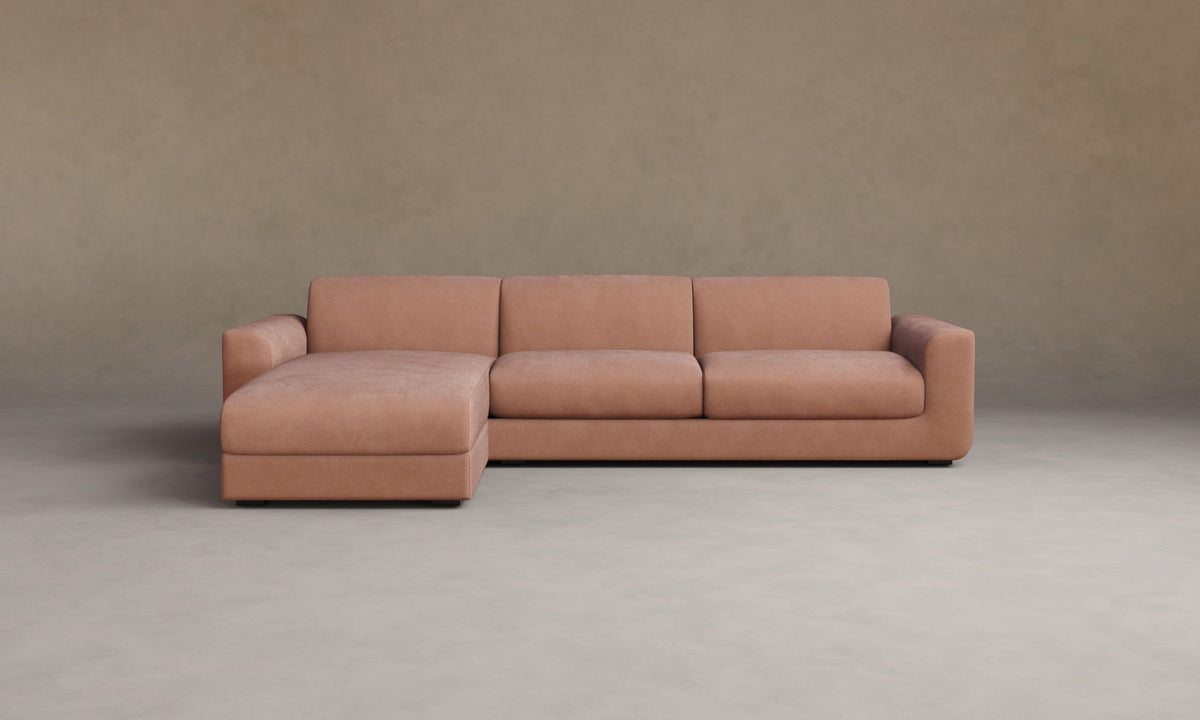 The Marcello Sectional - Performance Velvet Blossom