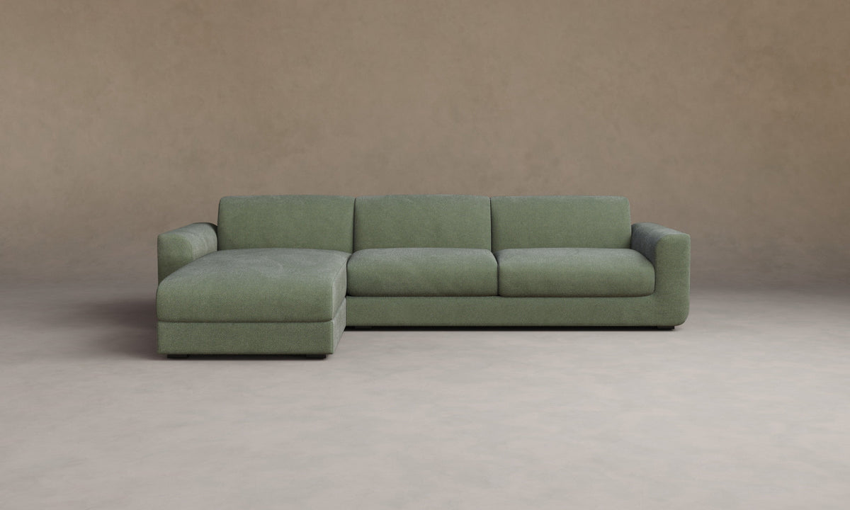 The Marcello Sectional - Performance Velvet Seafoam