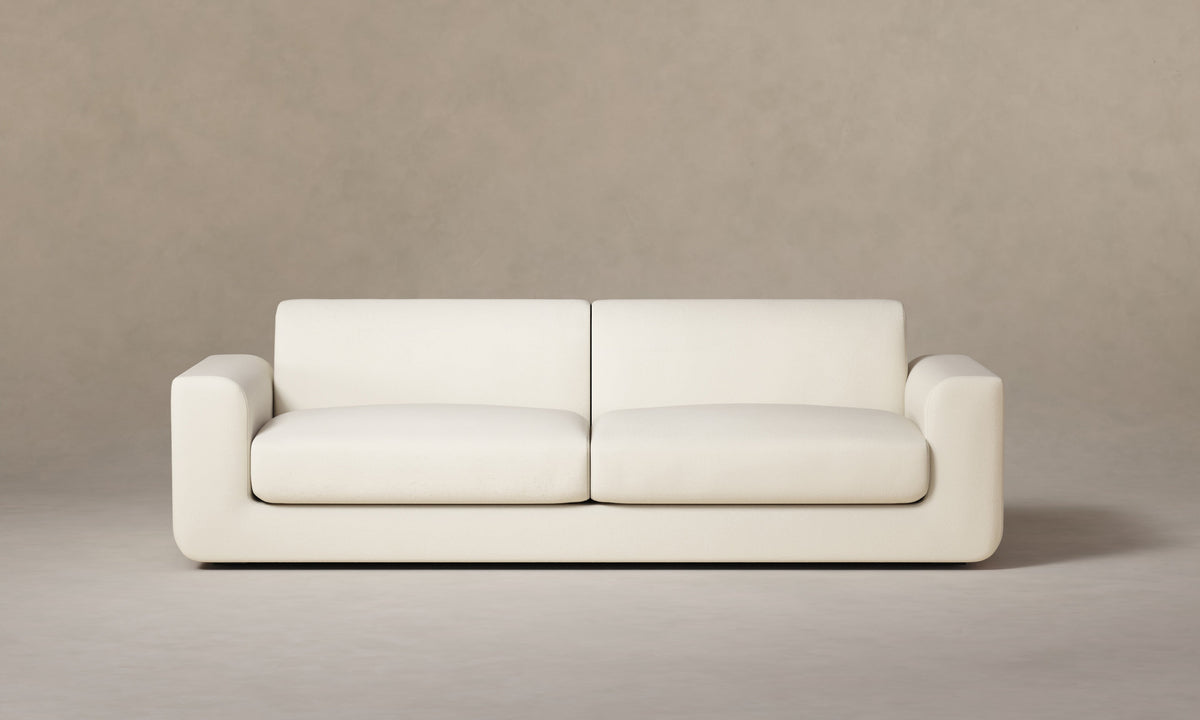 The Marcello Sofa - Marled Alpaca Velvet Porcelain