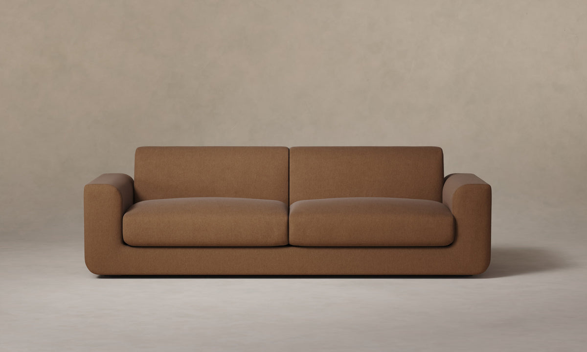 The Marcello Sofa - Marled Alpaca Velvet Whiskey