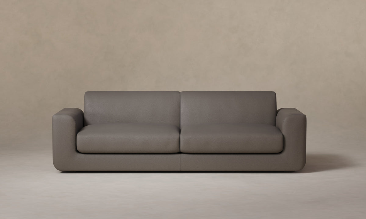 The Marcello Sofa - Pebbled Leather Ash