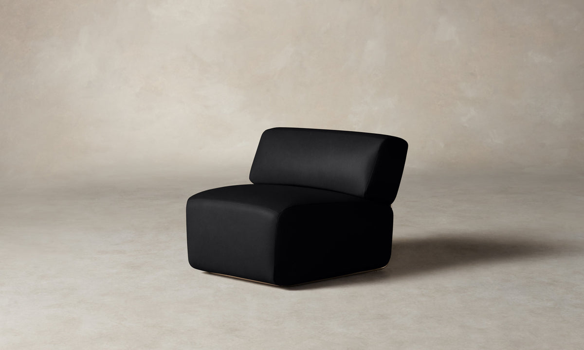 The Miles Modular Chair - Costa Leather Jet