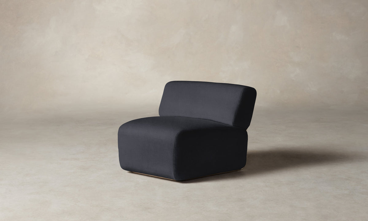The Miles Modular Chair - Marled Alpaca Velvet Nightfall
