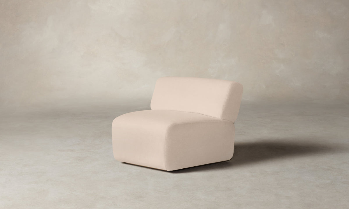 The Miles Modular Chair - Marled Alpaca Velvet Rosette