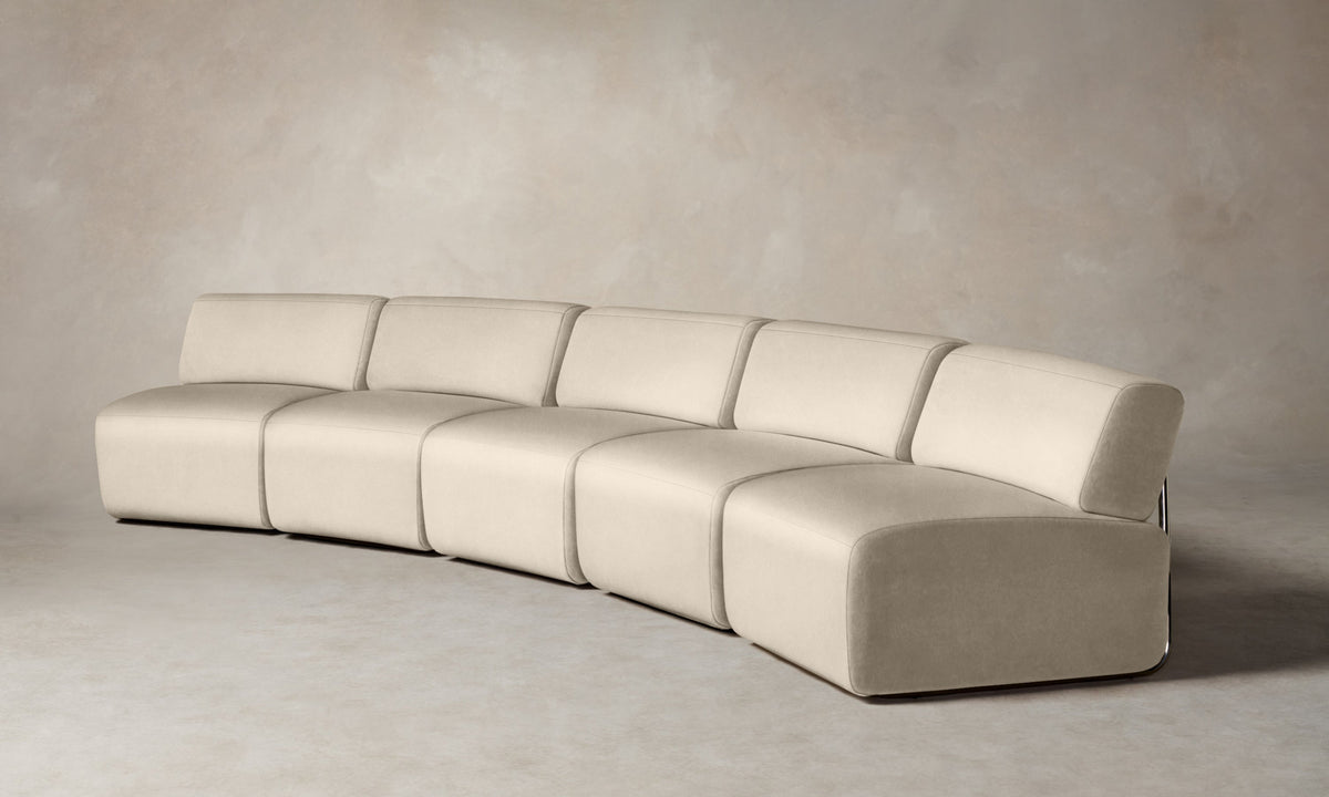 The Miles Modular Sectional - Costa Leather Sesame