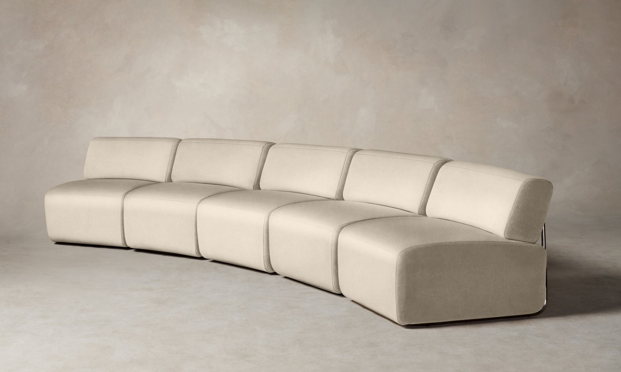 The Miles Modular Sectional - Costa Leather Sesame
