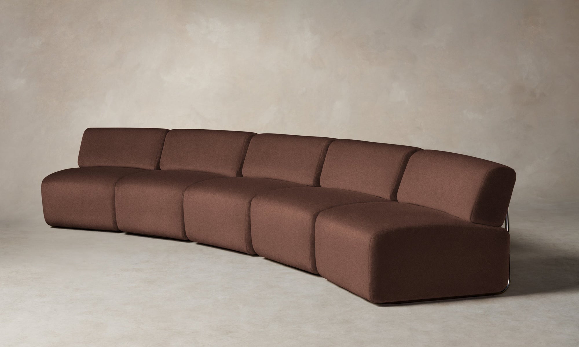The Miles Modular Sectional - Marled Alpaca Velvet Molasses