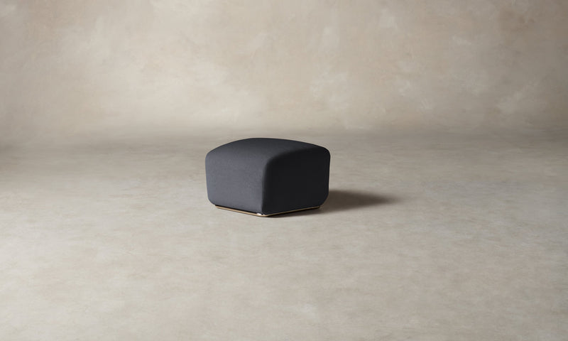 The Miles Ottoman - Marled Alpaca Velvet Nightfall