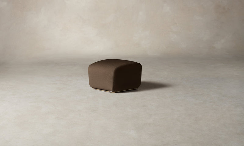 The Miles Ottoman - Performance Velvet Bark