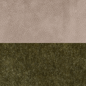 Nubuck Leather Fawn Seat Mohair Moss Bolster