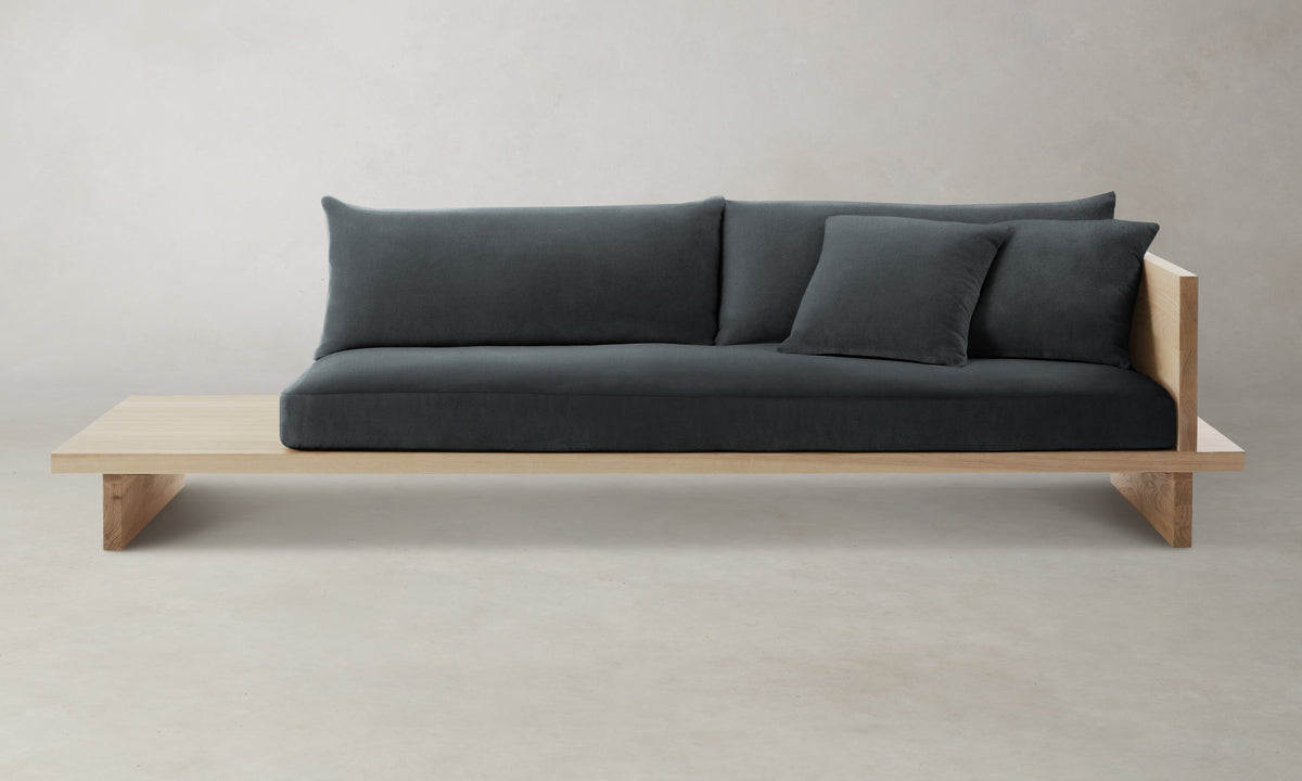 The Muir Sofa - Marled Alpaca Velvet Basalt
