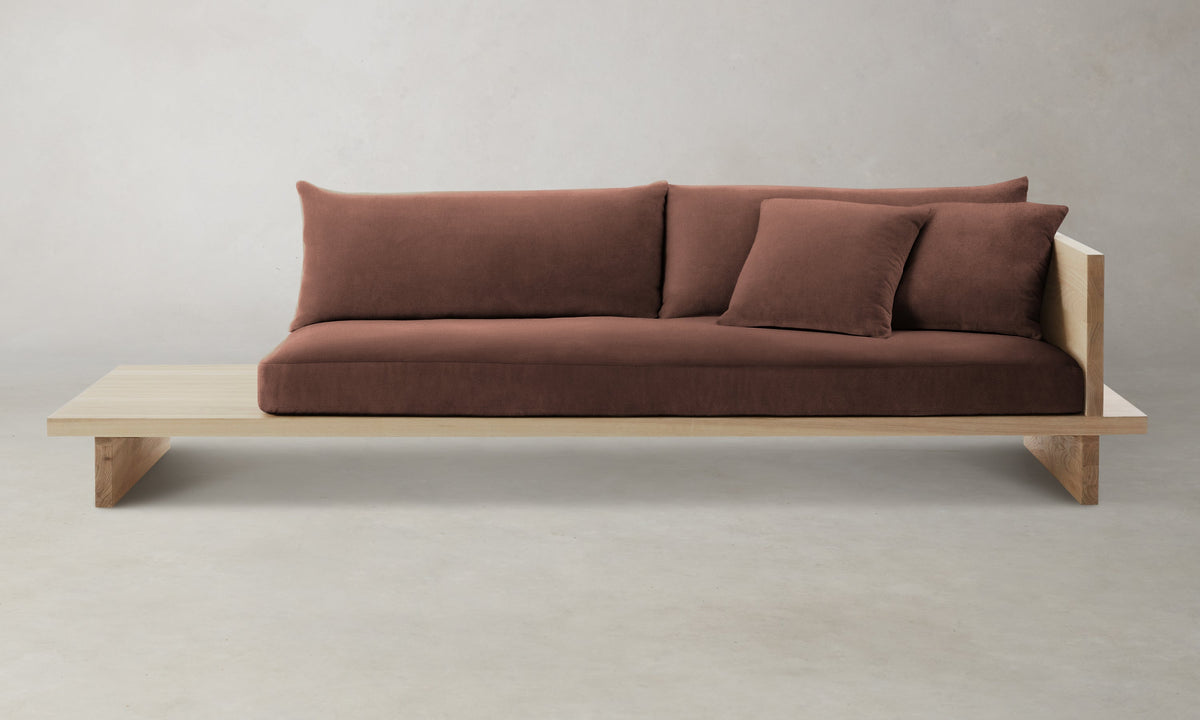 The Muir Sofa - Marled Alpaca Velvet Molasses