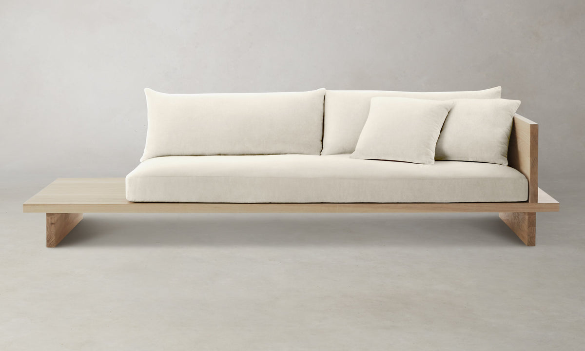 The Muir Sofa - Marled Alpaca Velvet Porcelain