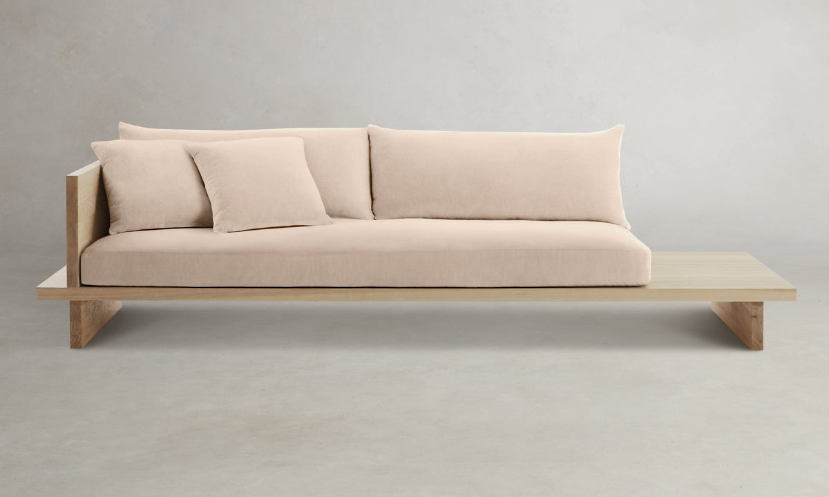 The Muir Sofa - Marled Alpaca Velvet Rosette