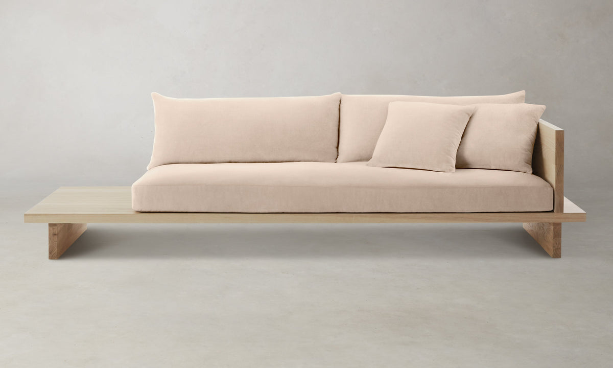 The Muir Sofa - Marled Alpaca Velvet Rosette