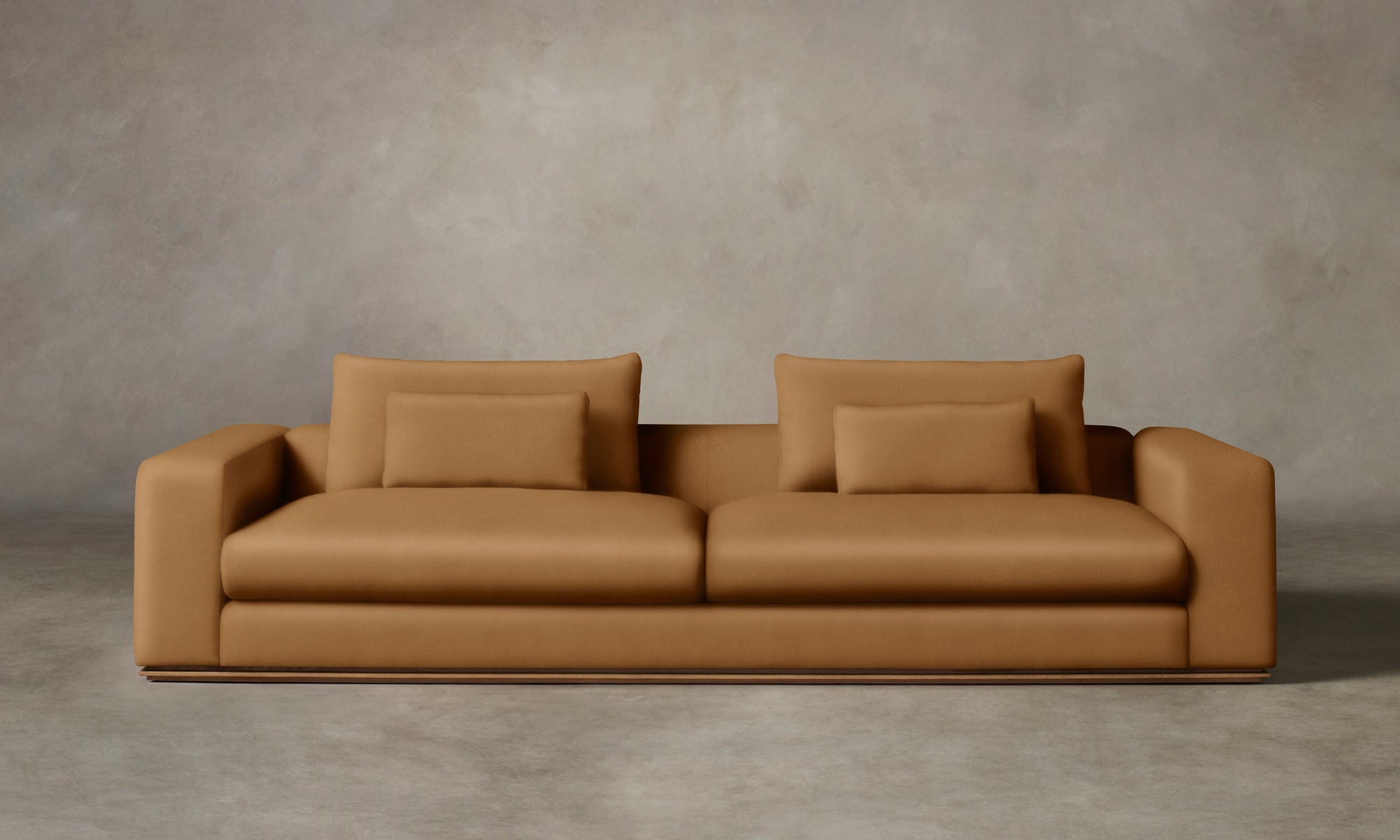 The Nicola Sofa - Costa Leather Nutmeg