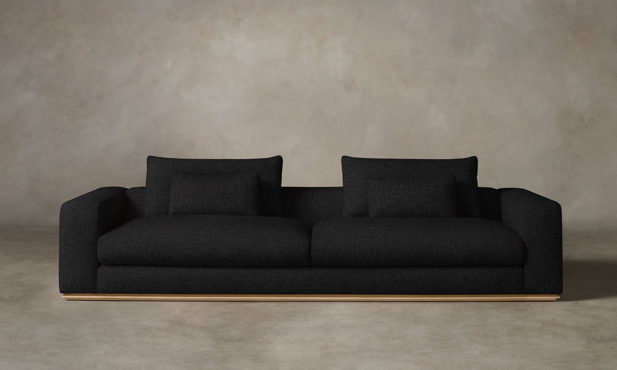 The Nicola Sofa - Italian Brushed Wool Pepper