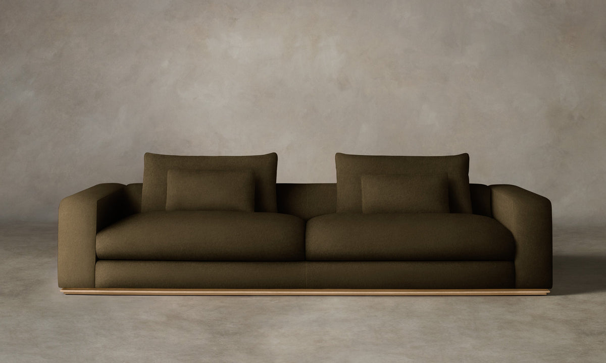 The Nicola Sofa - Marled Alpaca Velvet Marsh