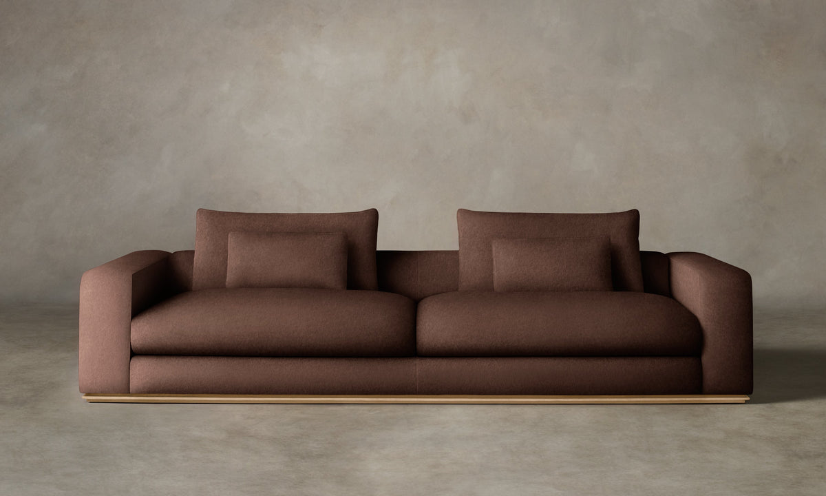 The Nicola Sofa - Marled Alpaca Velvet Molasses