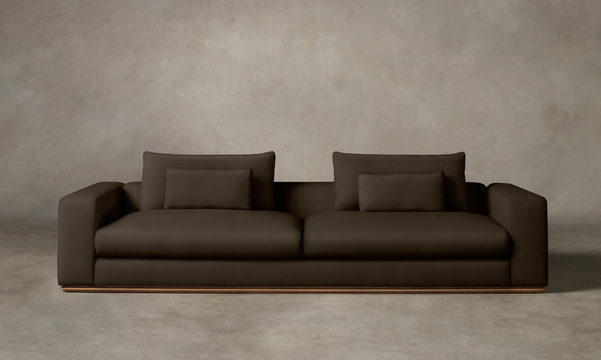 The Nicola Sofa - Nubuck Leather Espresso