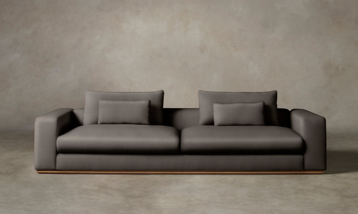 The Nicola Sofa - Pebbled Leather Ash