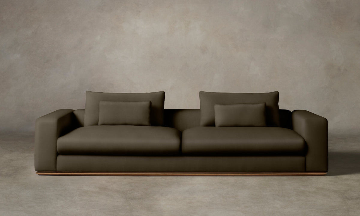 The Nicola Sofa - Pebbled Leather Truffle