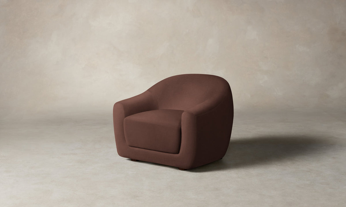 The Oliver Chair - Marled Alpaca Velvet Molasses