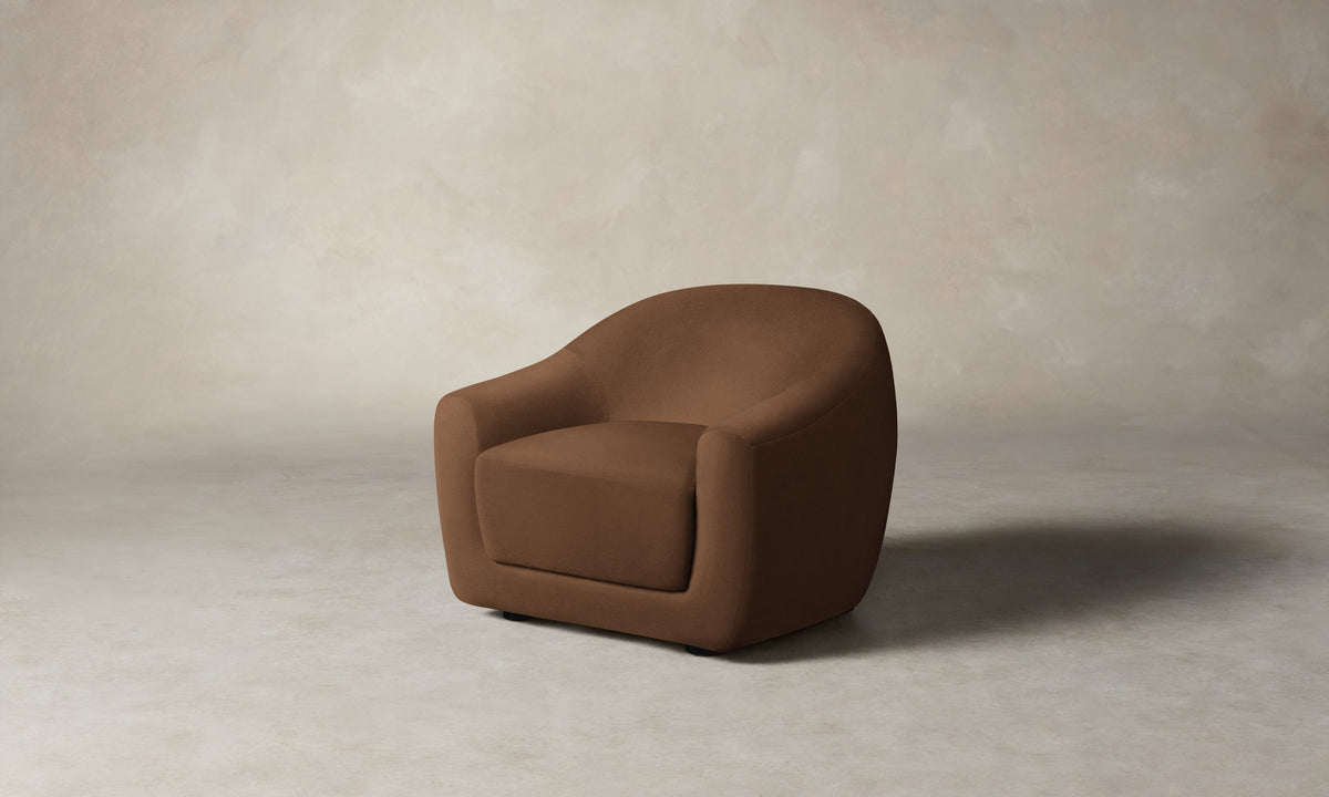 The Oliver Chair - Marled Alpaca Velvet Whiskey