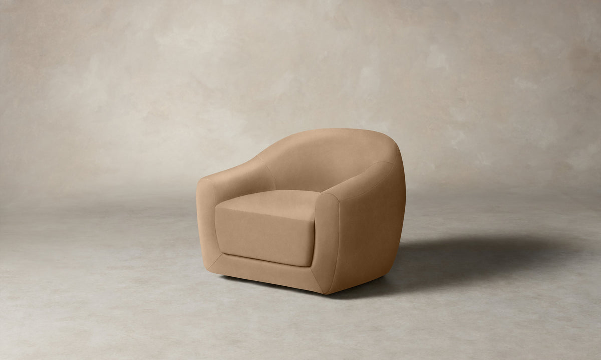 The Oliver Swivel Chair - Costa Leather Ridge