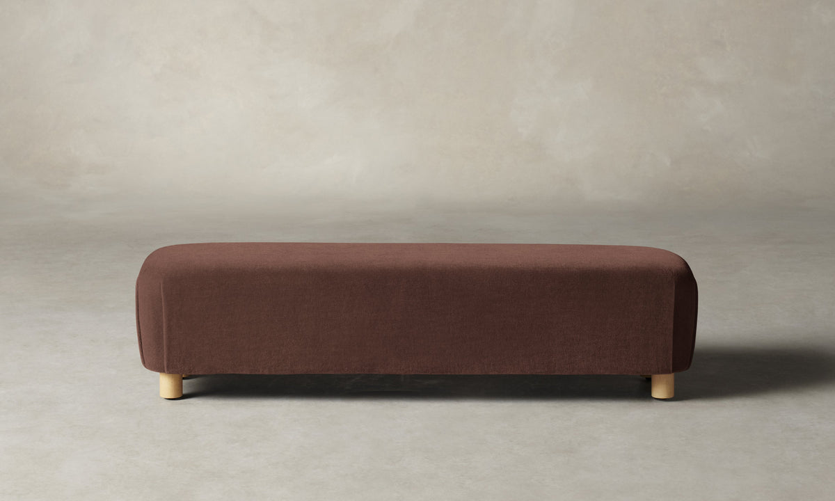 The Perry Bench - Marled Alpaca Velvet Molasses